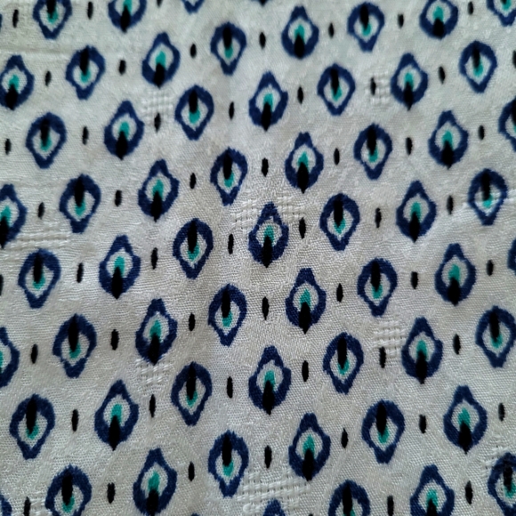 Blue Ikat Design Sleeveless Top | SIZE Large - Picture 4 of 11